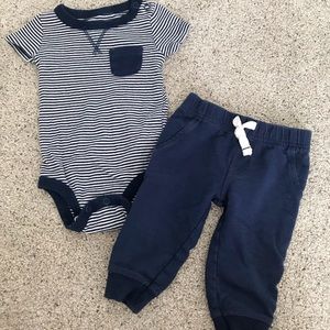 3-6 Month onesie & joggers outfit